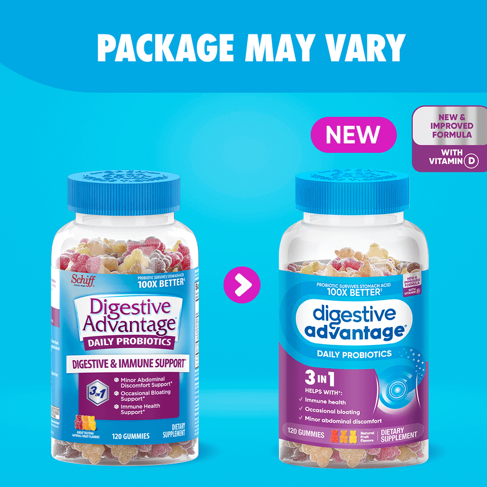 DIGESTIVE ADVANTAGE® Daily Probiotic – Assorted Fruit Blend Gummies