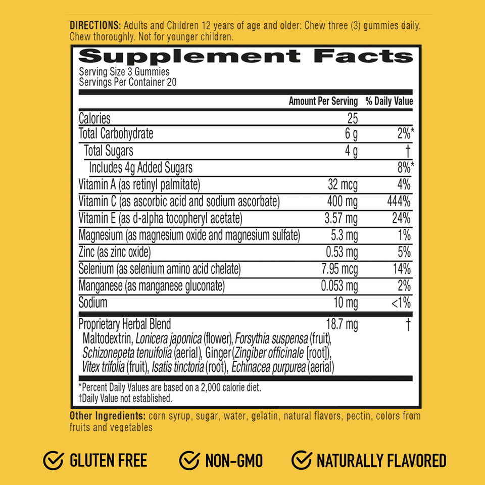 Immune Essentials Gummies - Orchard Fruits