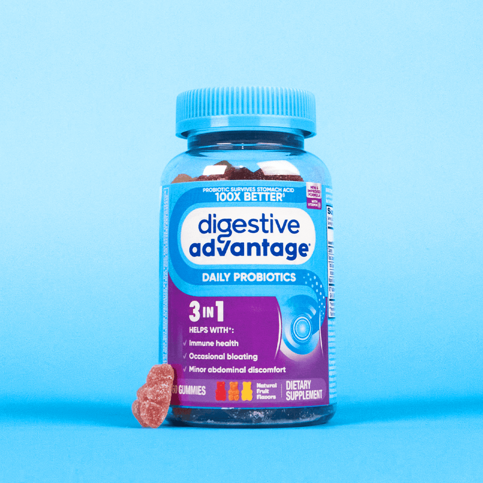 DIGESTIVE ADVANTAGE® Daily Probiotic – Assorted Fruit Blend Gummies
