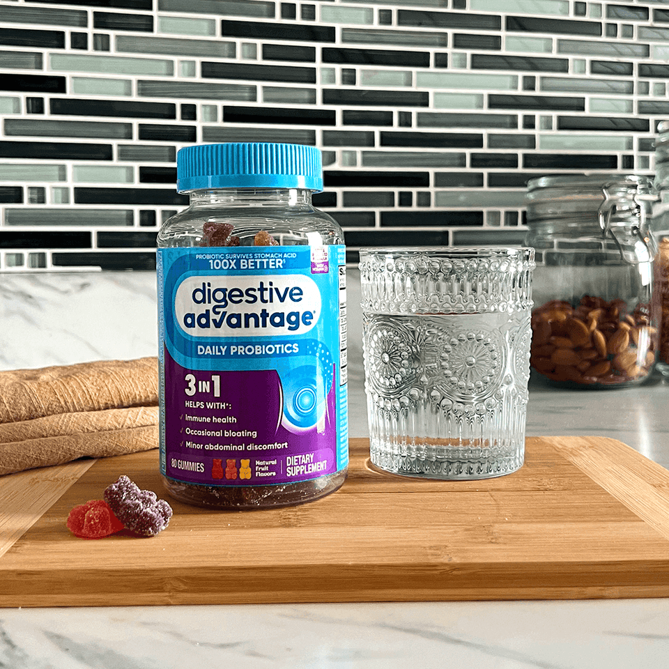 DIGESTIVE ADVANTAGE® Daily Probiotic – Assorted Fruit Blend Gummies