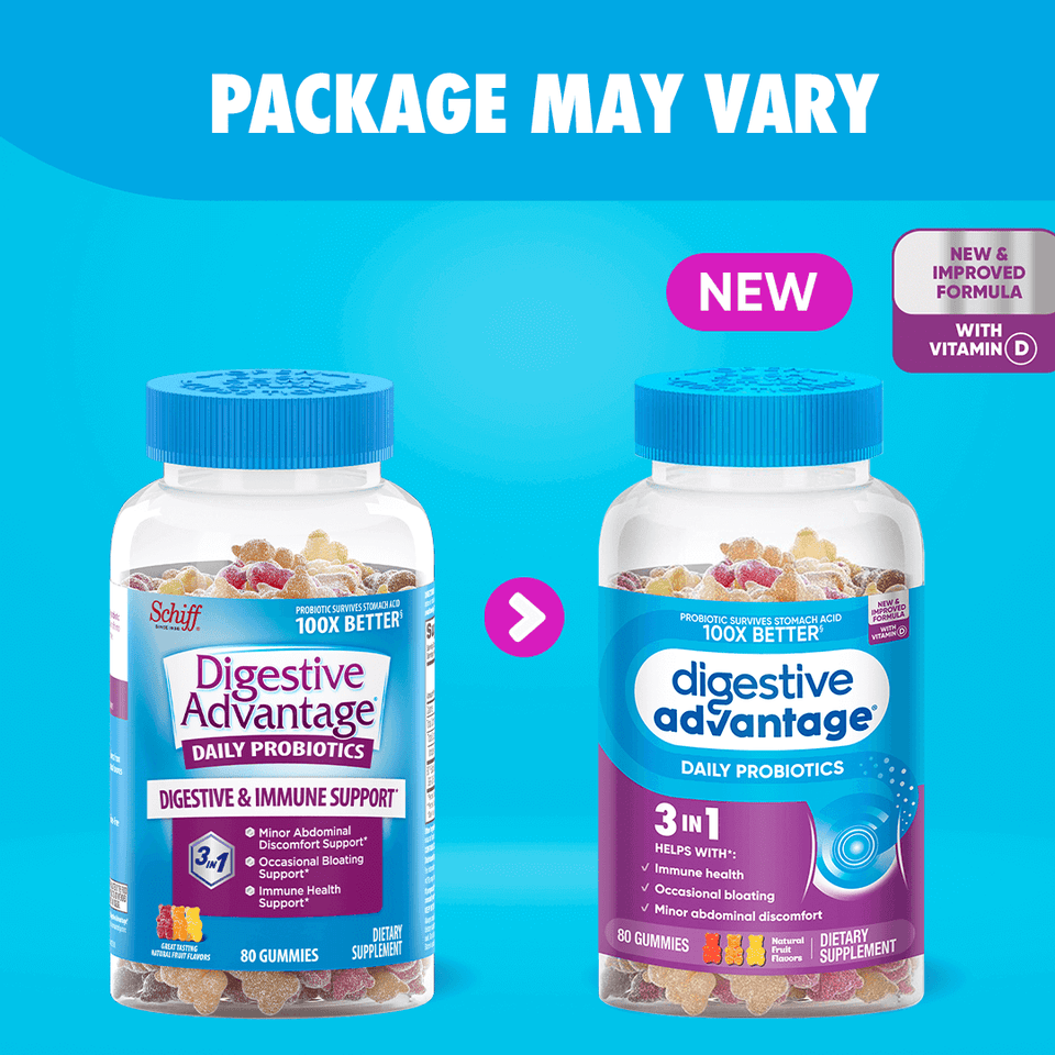 DIGESTIVE ADVANTAGE® Daily Probiotic – Assorted Fruit Blend Gummies