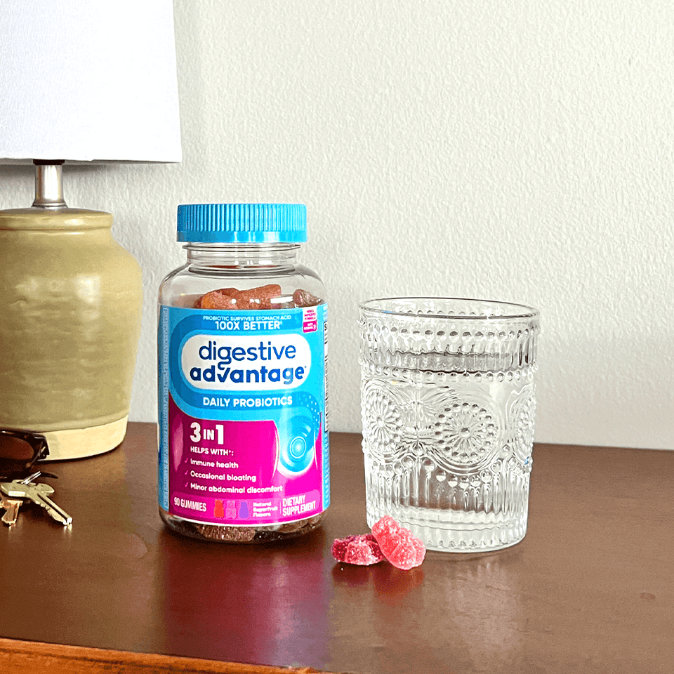DIGESTIVE ADVANTAGE® Daily Probiotic – Assorted Fruit Blend Gummies